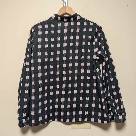 COS Dark Green Pink Geometric Ikat Print Long Sleeve Blouse EUR 40. US 8 - Picture 8 of 8